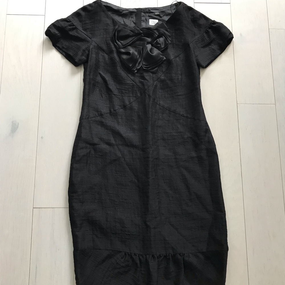 NWOT HUGO BOSS black silk dress